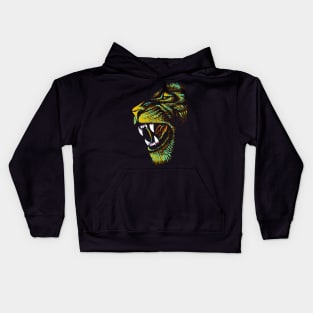 Artistic Lion Head - Lion Drawing Kids Hoodie